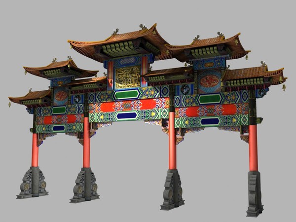 3d model china torii - China ancient torii 5 by longwind